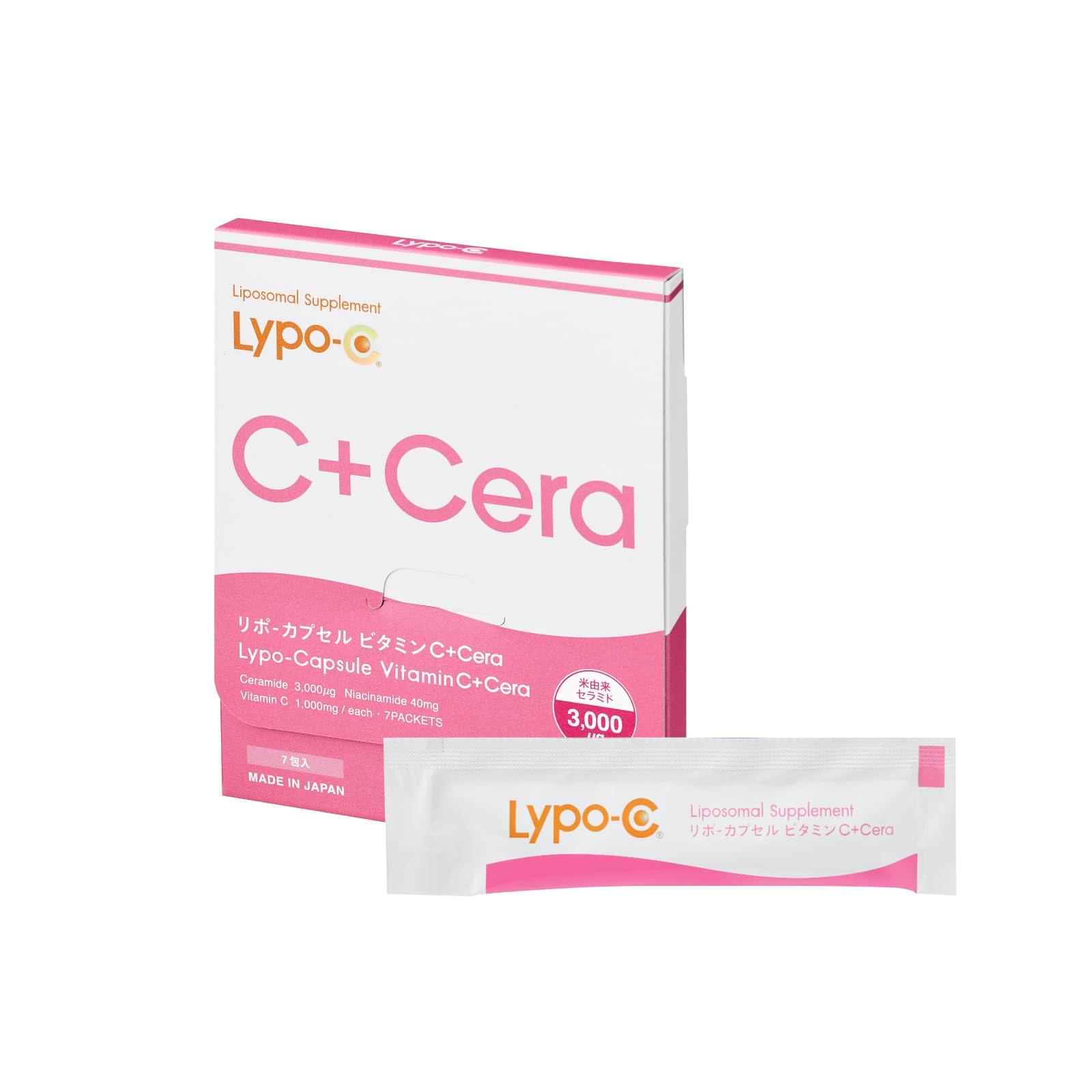 Amazon.co.jp: 公式 Lypo-C リポカプセル ビタミンC+Cera 7包入 リポC